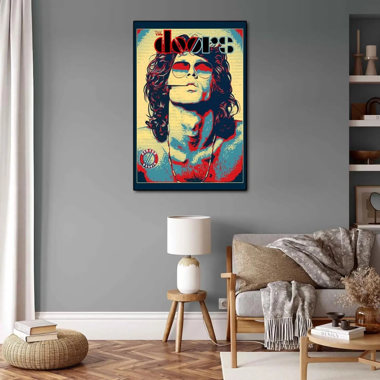 The Doors Jim Morrison Red Blue Poster – Aesthetic Wall Decor