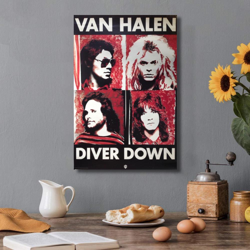Van Halen Band Diver Down Poster