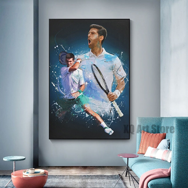 Novak Djokovic Tennis Star Poster