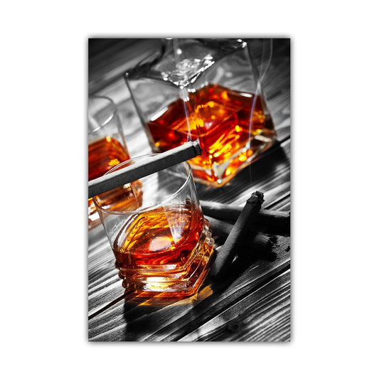 Whiskey and Cigar Bar Decor Poster