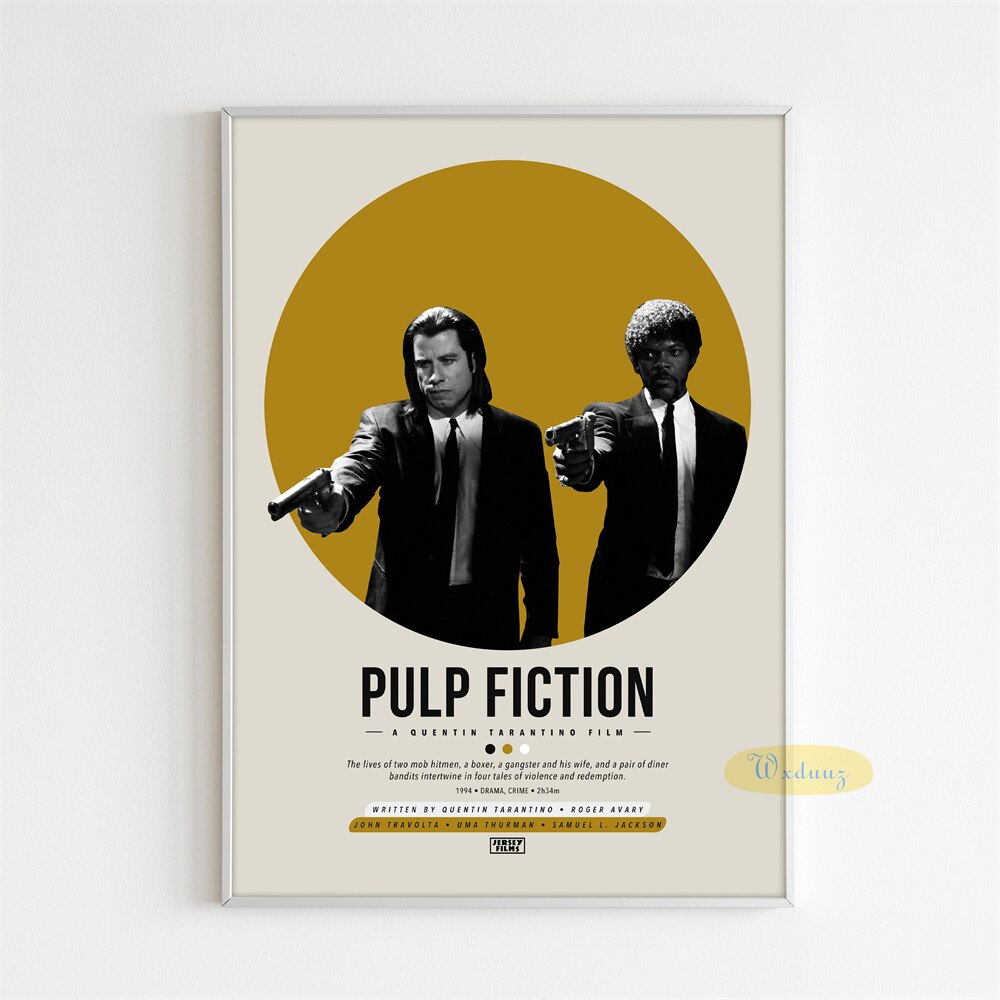 Pulp Fiction Minimalist Movie Wall Art Poster