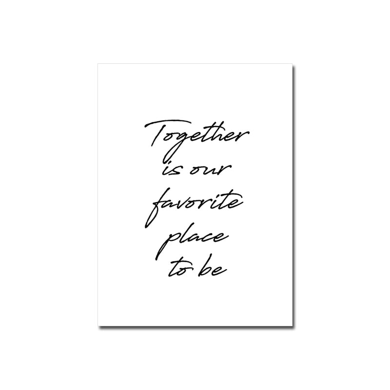 Together Is Our Favorite Place To Be Family Living Room Poster