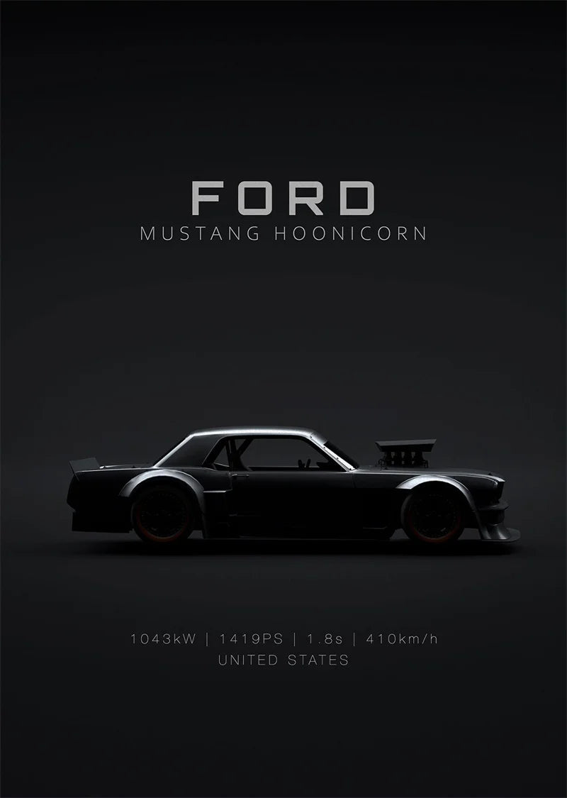 Ford Mustang Hoonicorn Car Poster – Aesthetic Wall Decor