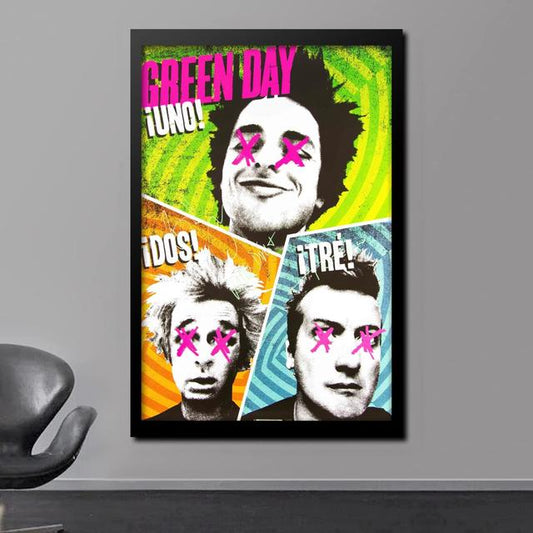 Green Day Uno Dos Tre Artwork Poster