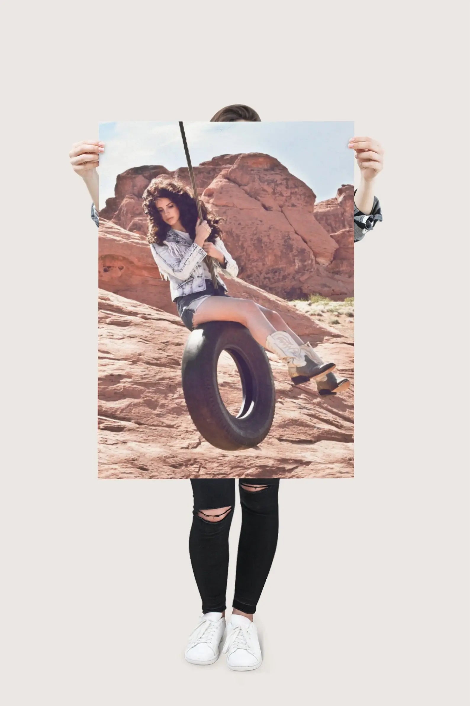 Lana Del Rey Tire Swing Photo Poster – Aesthetic Wall Decor