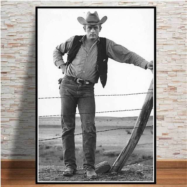 Vintage Cowboy James Dean Poster