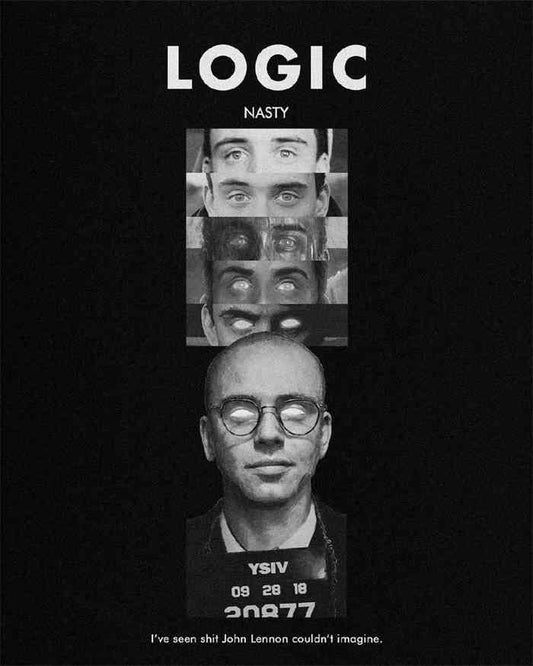 Logic Nasty Black White Rapper Poster