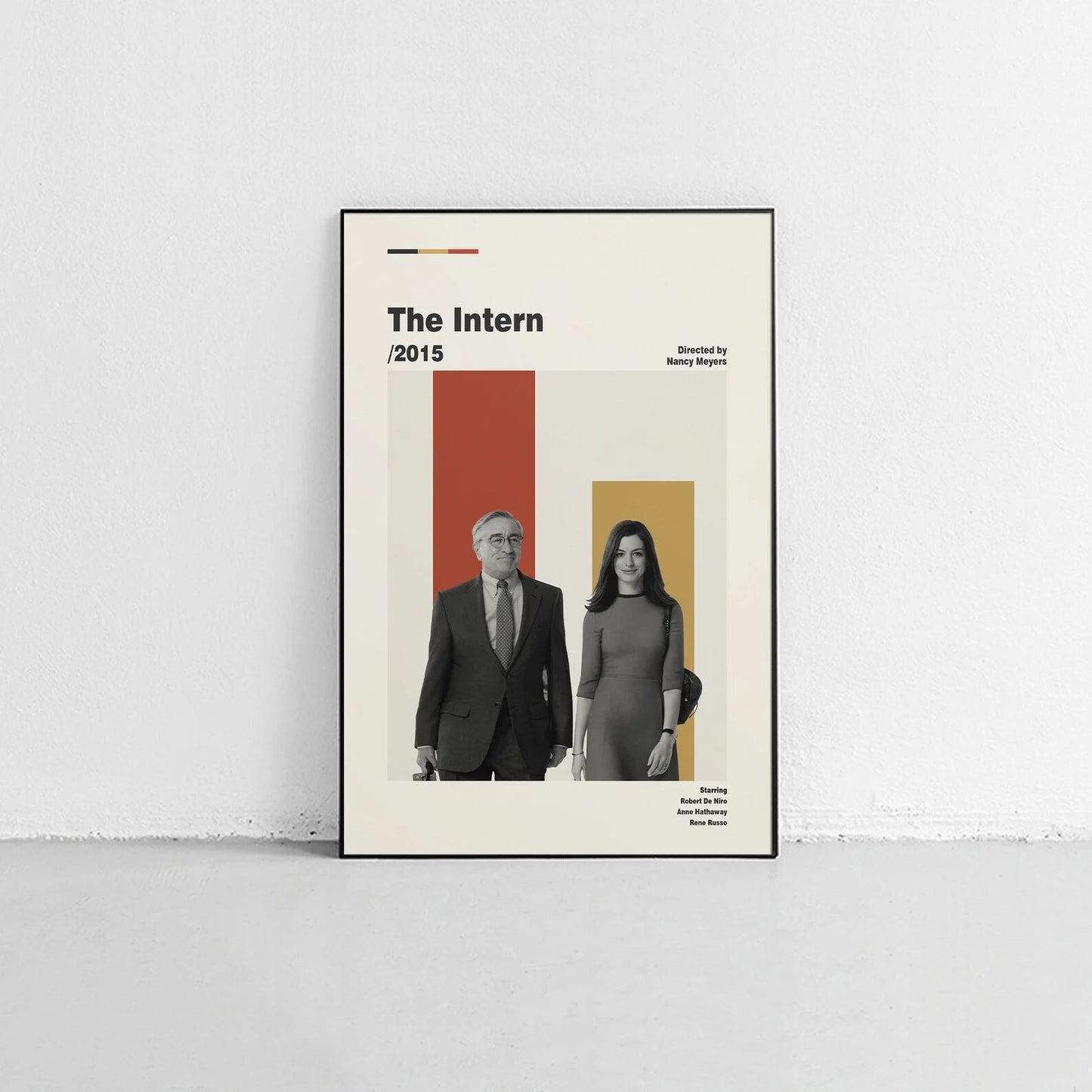 The Intern Minimalist Movie Wall Art Poster