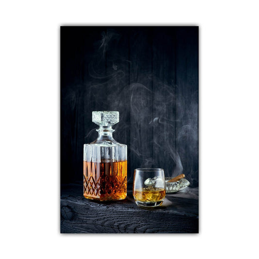 Whiskey Cigar Bar Art Decor Poster