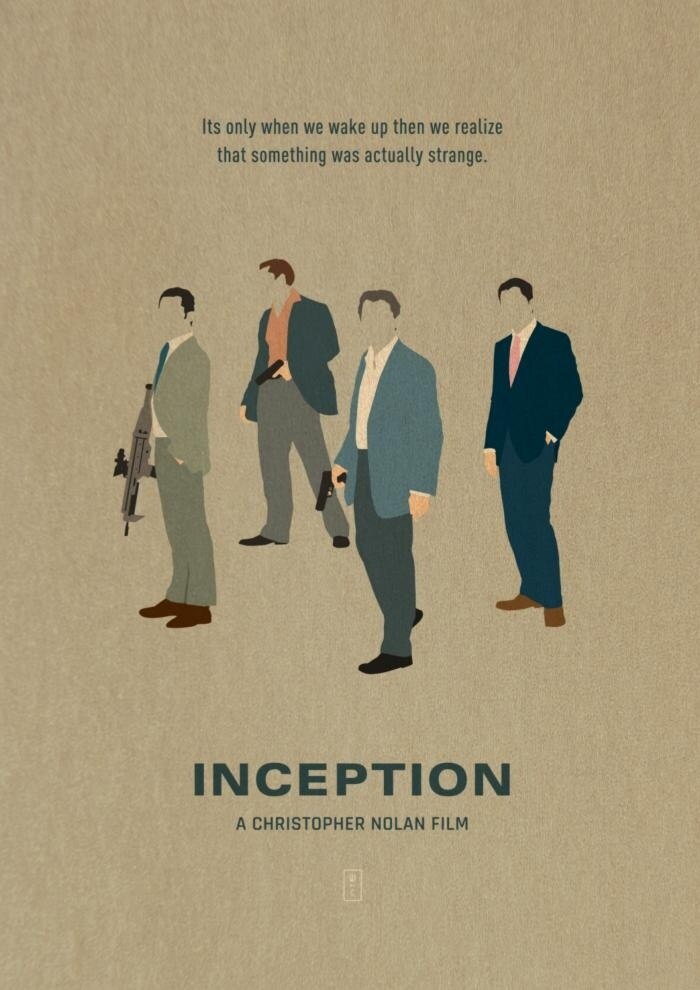 Inception Minimalist Movie Wall Art Poster