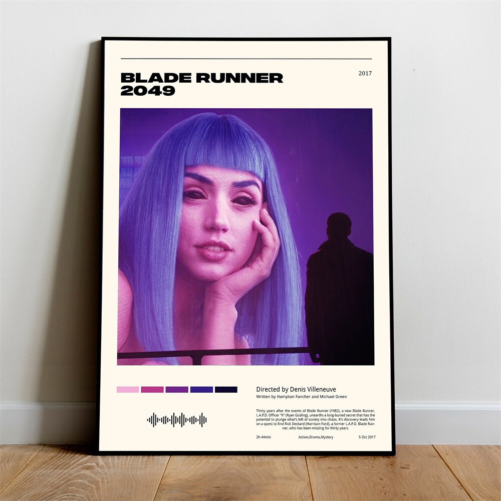 Blade Runner 2049 Ana De Armas Minimalist Movie Wall Art Poster