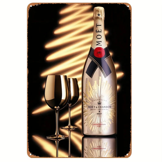 Moet & Chandon Champagne Vintage Bar Metal Sign Poster