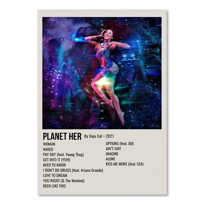 Planet Her Doja Cat Minimalist Album Cover Poster