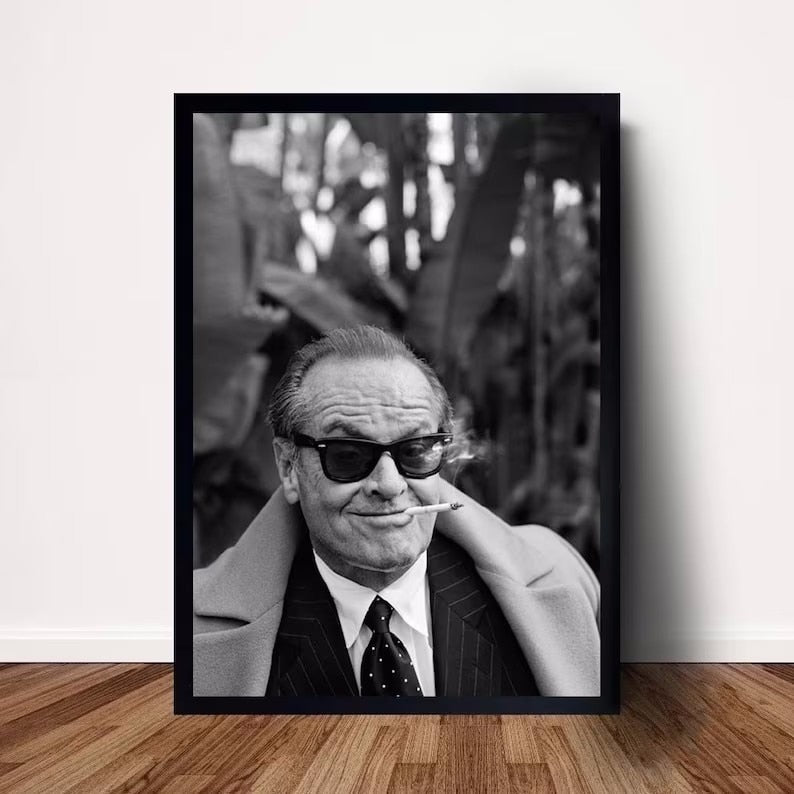 Jack Nicholson Iconic Black and White Poster