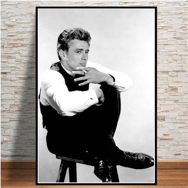 James Dean Smoking Portrait Poster