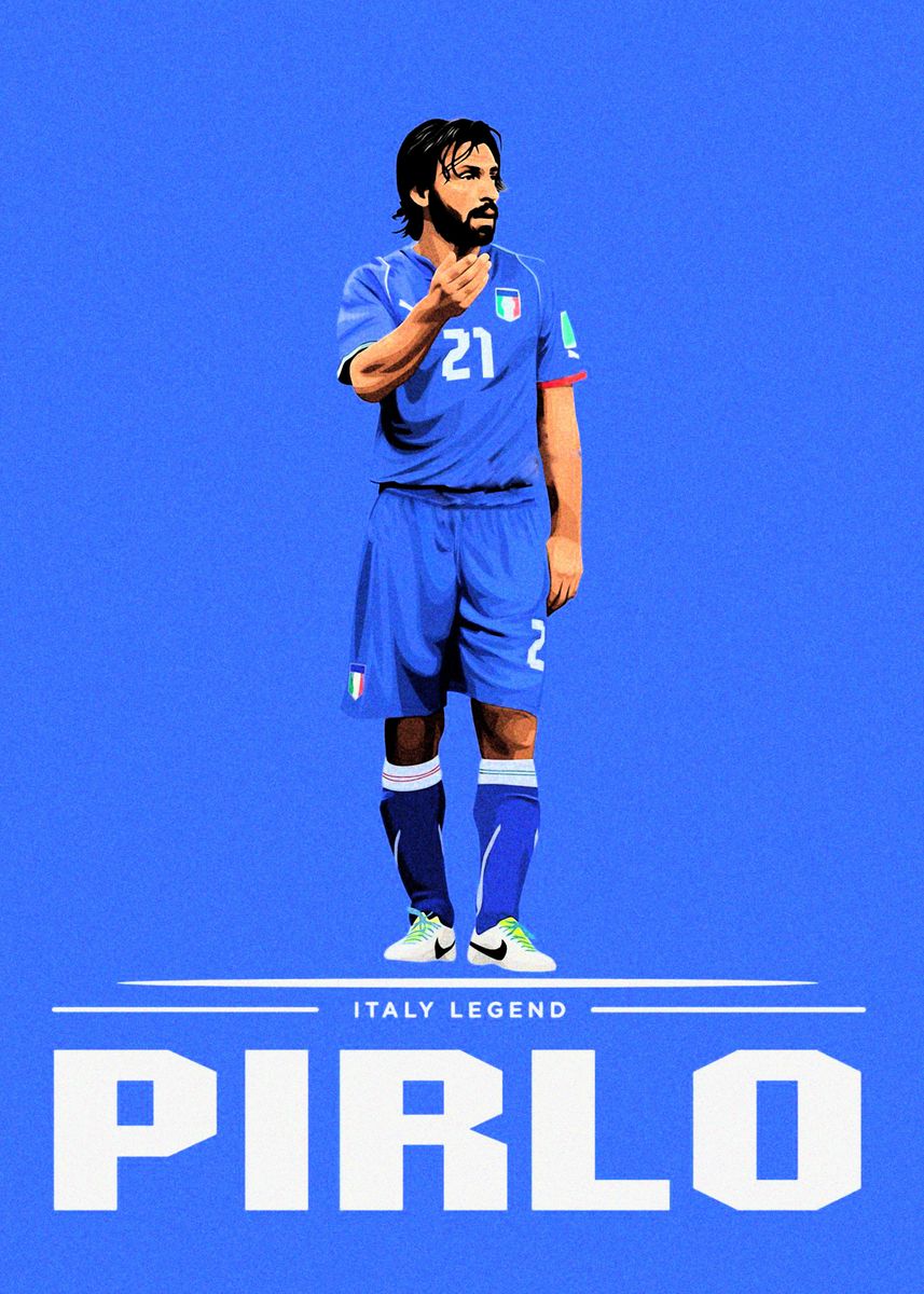 Pirlo Sport Soccer Futbol Poster