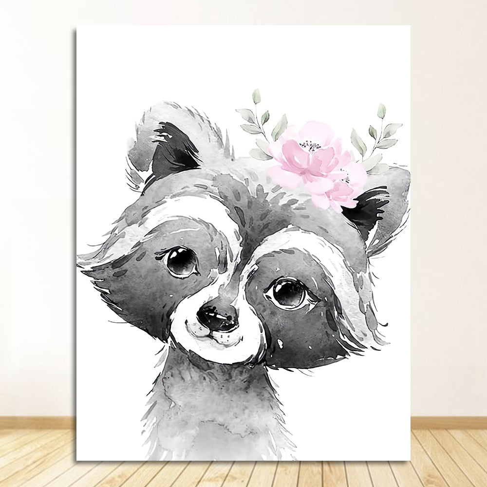 Raccoon Animal Baby Poster – Aesthetic Wall Decor