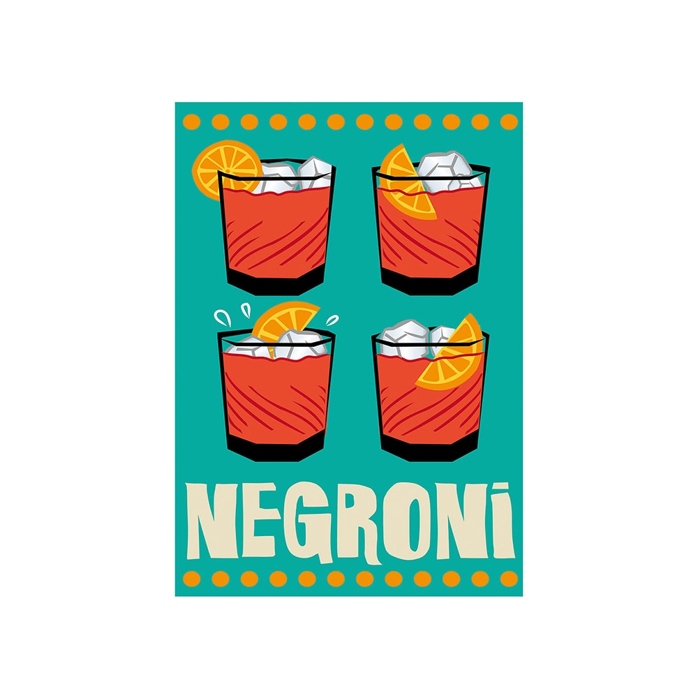 Negroni Cocktail Bar Art Poster