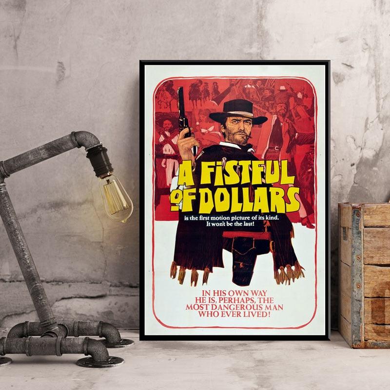 A Fistful Of Dollars Clint Eastwood Classic Western Movie Poster - Aesthetic Wall Decor