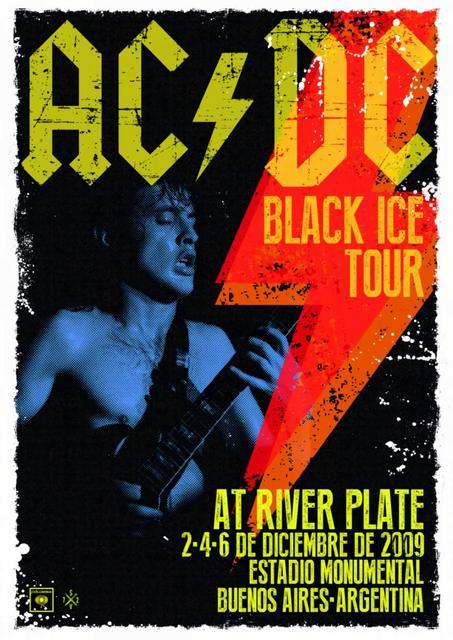 AC/DC Black Ice Concert Poster - Aesthetic Wall Decor