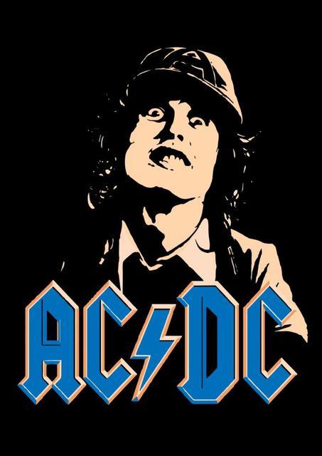 AC/DC Blue Rock Poster - Aesthetic Wall Decor