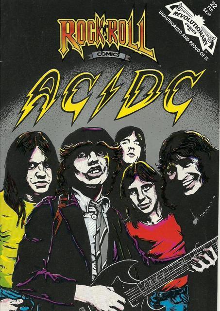 AC/DC Comic Rock Band Poster - Aesthetic Wall Decor