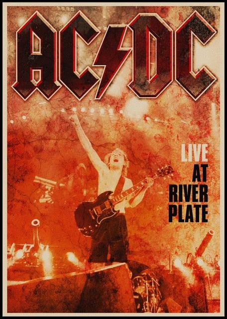 AC/DC Live At River Plate Concert Poster - Aesthetic Wall Decor