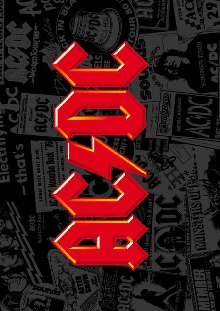 AC/DC Logo Red Black Rock Poster - Aesthetic Wall Decor
