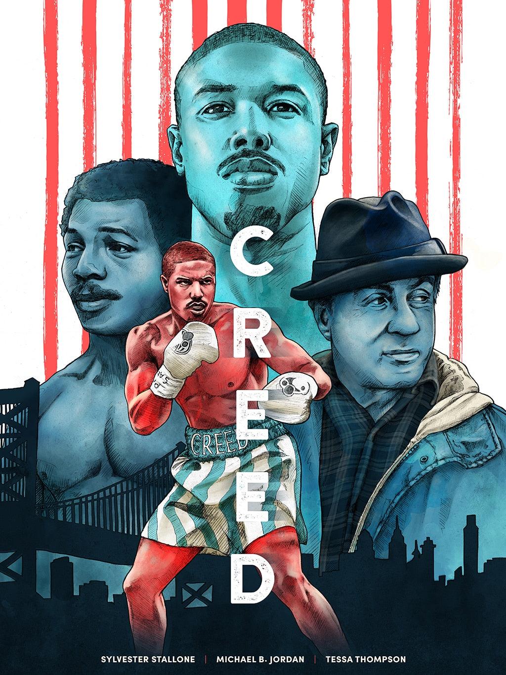 Adonis Creed Apollo Creed Rocky Balboa Movie Poster - Aesthetic Wall Decor