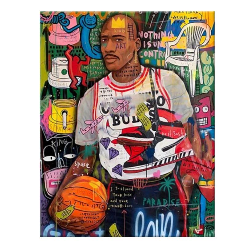 Air Jordan Urban Graffiti Michael Jordan Wall Art Poster - Aesthetic Wall Decor