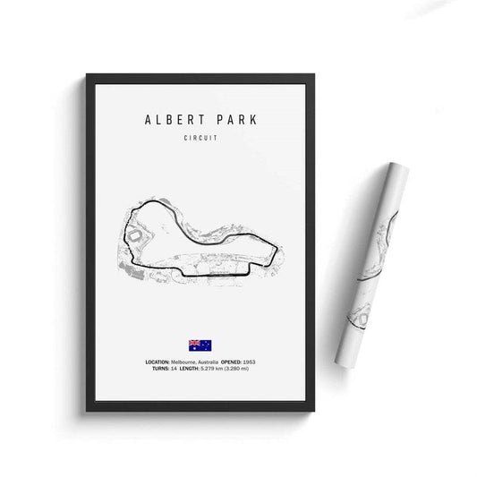 Albert Park Formula 1 Track Motorsport Wall Art Poster - Aesthetic Wall Decor