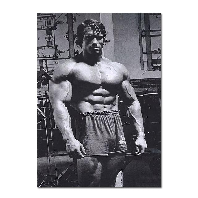 Arnold Schwarzenegger Black and White Wall Art Poster - Aesthetic Wall Decor