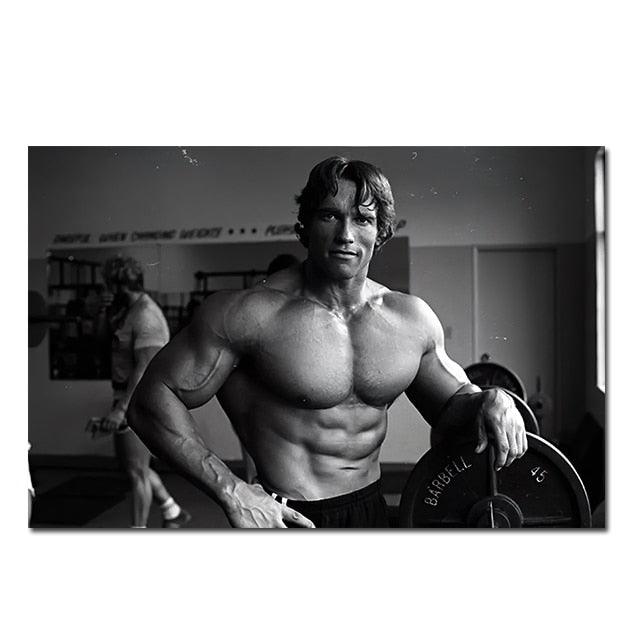 Arnold Schwarzenegger In The Gym Fitness Wall Art Poster - Aesthetic Wall Decor