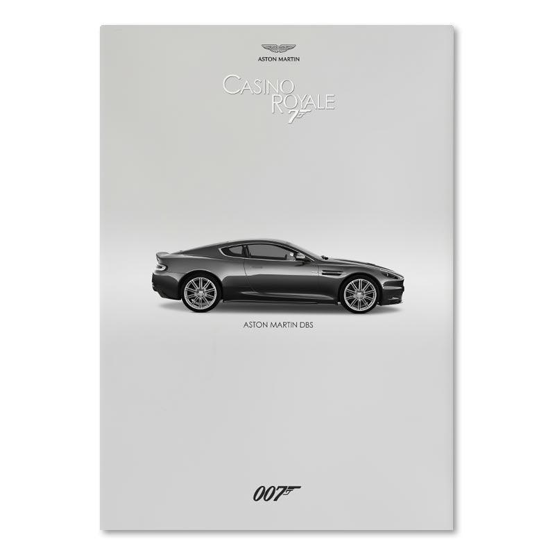 Aston Martin 2006 DBS Casino Royale 007 James Bond Minimalist Poster - Aesthetic Wall Decor