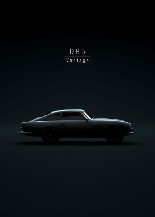 Aston Martin DB5 Modern Minimalist Car Poster - Aesthetic Wall Decor