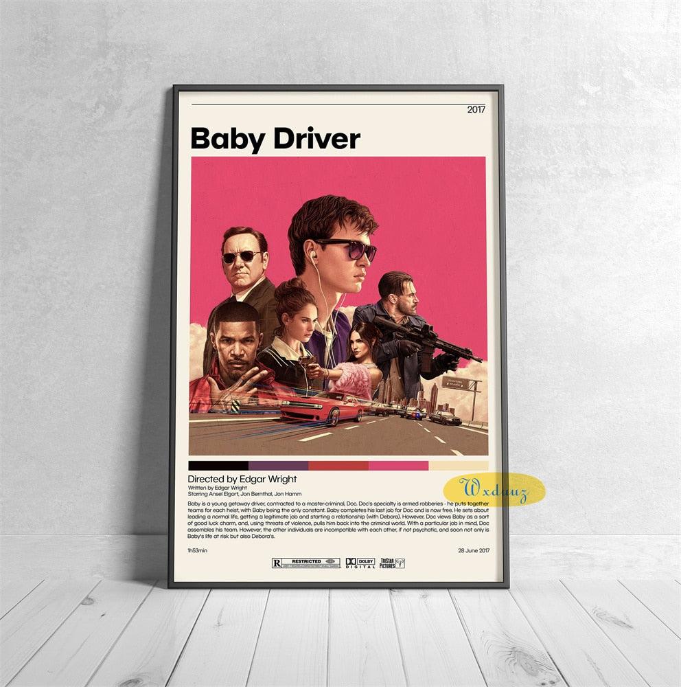 Baby Driver Ansel Elgort Polaroid Movie Wall Art Poster - Aesthetic Wall Decor