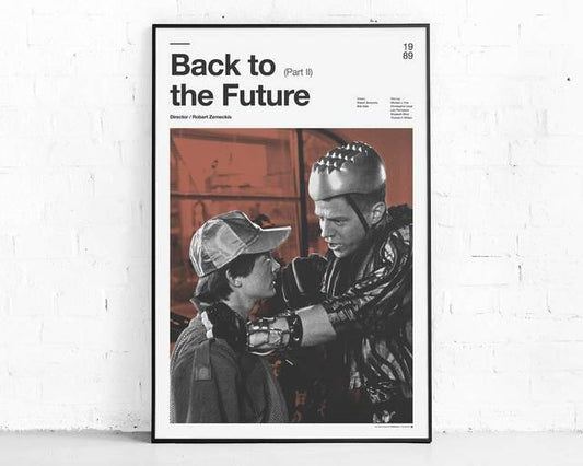 Back To The Future Movie Poster, Minimalist Wall Art Poster - Aesthetic Wall Decor