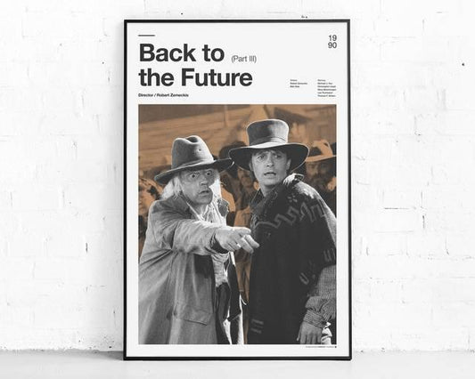 Back To The Future Part III Movie Poster, Minimalist Wall Art Poster - Aesthetic Wall Decor