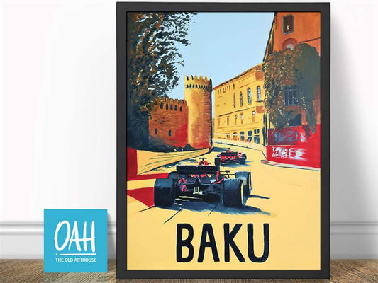 Baku Formula 1 Motorsport Wall Art Poster - Aesthetic Wall Decor