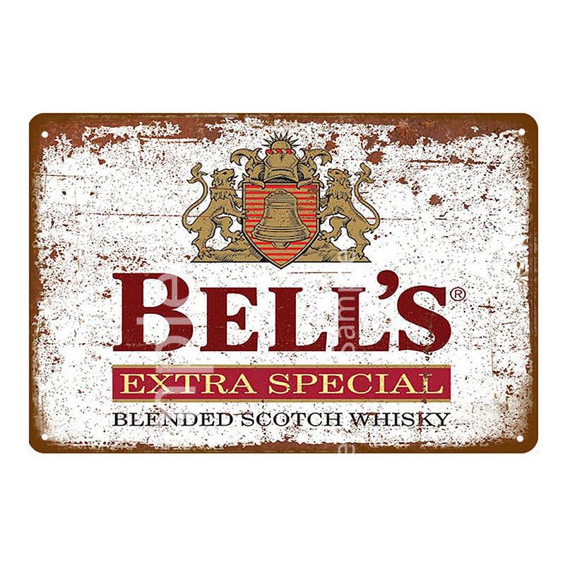 Bell's Extra Special Scotch Whisky Vintage Metal Sign - Aesthetic Wall Decor