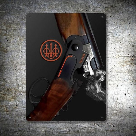 Beretta 690 Shotgun Metal Sign - Aesthetic Wall Decor