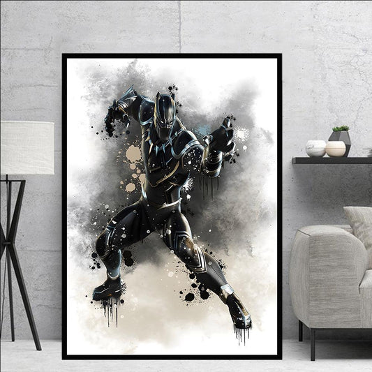 Black Panther Marvel Painting Poster - Aesthetic Wall Decor