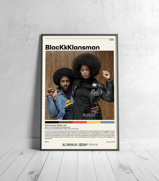 Blackklansman Minimalist Movie Poster - Aesthetic Wall Decor