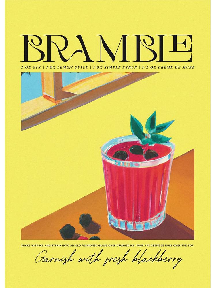 Bramble Cocktail Bar Poster - Aesthetic Wall Decor