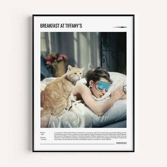 Breakfast At Tiffany's Audrey Hepburn Sleeping Polaroid Movie Wall Art Poster - Aesthetic Wall Decor