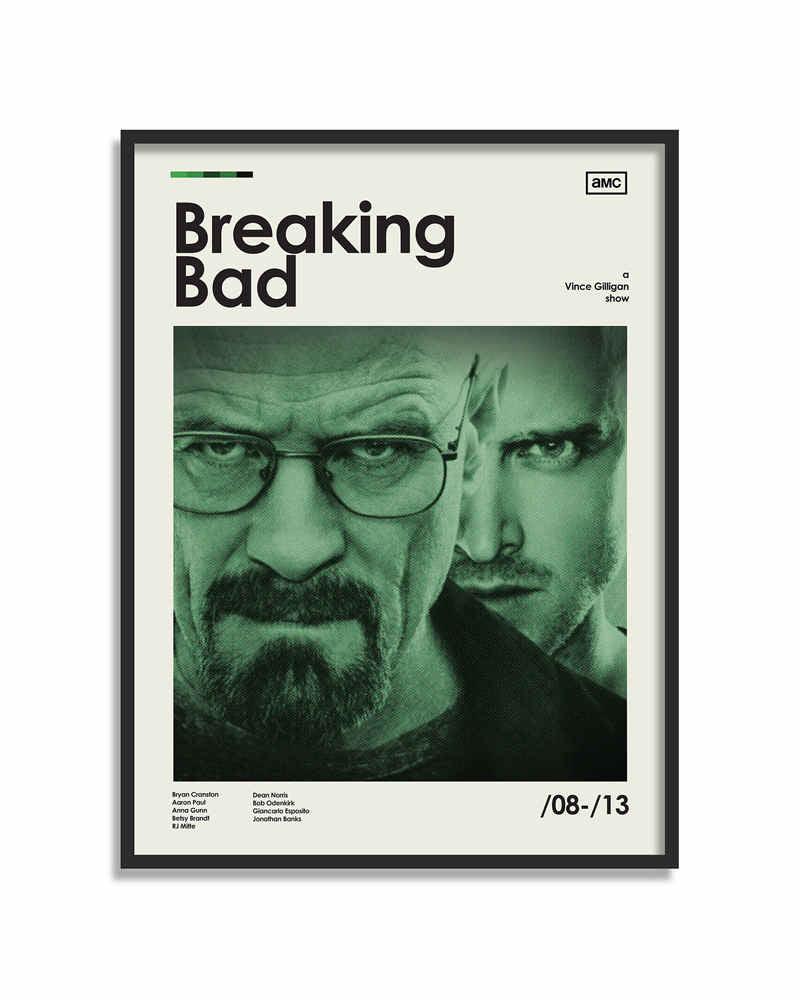 Breaking Bad Green Minimalist TV Series Wall Art Poster - Aesthetic Wall Decor