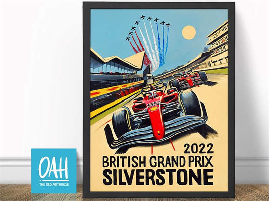 British Grand Prix Silverstone Formula 1 Painting Poster - Aesthetic Wall Decor