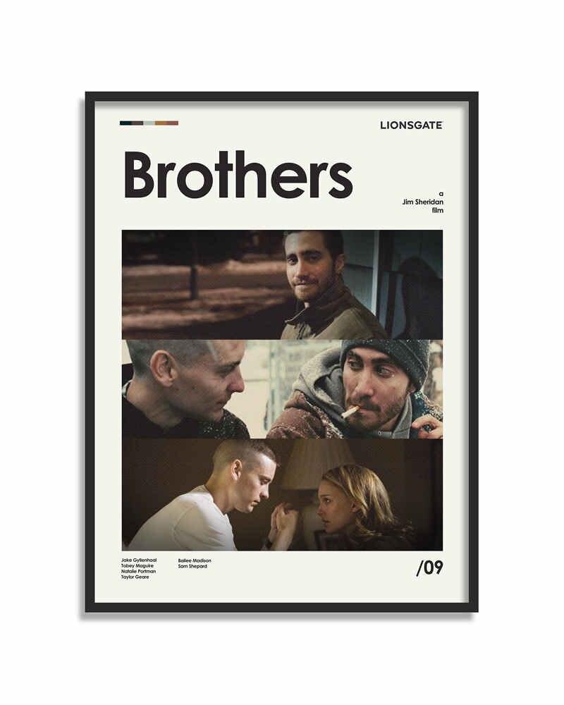 Brothers Minimalist Movie Poster - Aesthetic Wall Decor