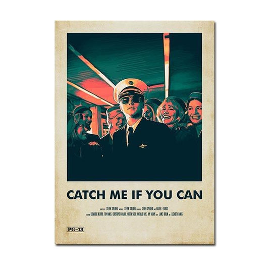 Catch Me If You Can Frank Abagnal Leonardo DiCaprio Polaroid Minimalist Poster - Aesthetic Wall Decor