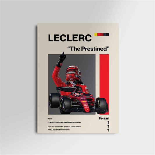 Charles Leclerc Formula 1 Minimalist Poster - Aesthetic Wall Decor